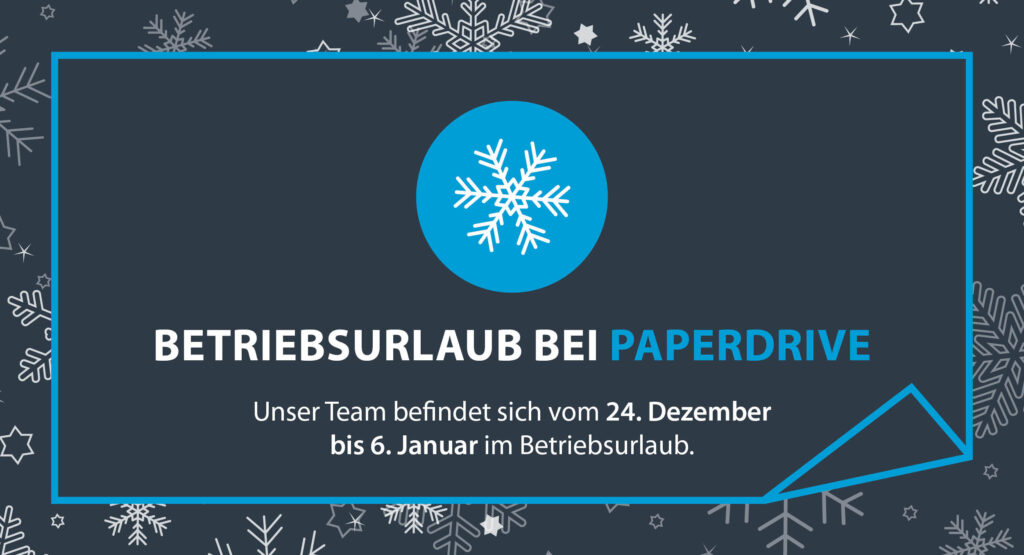 Popup Paperdrive Betriebsurlaub desktop