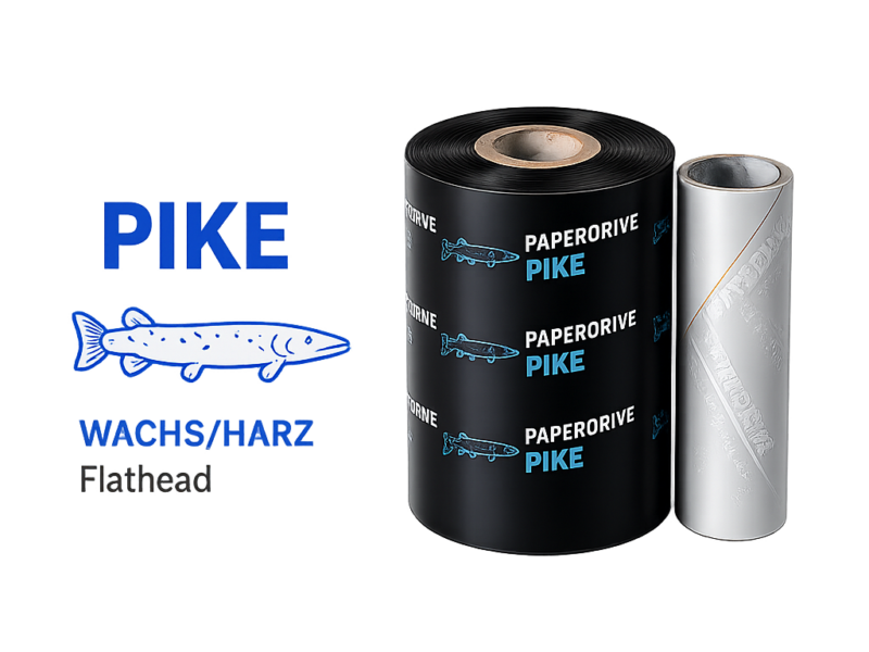 Farbband paperdrive PIKE – Wachs/Harz Farbband für maximale Flexibilität